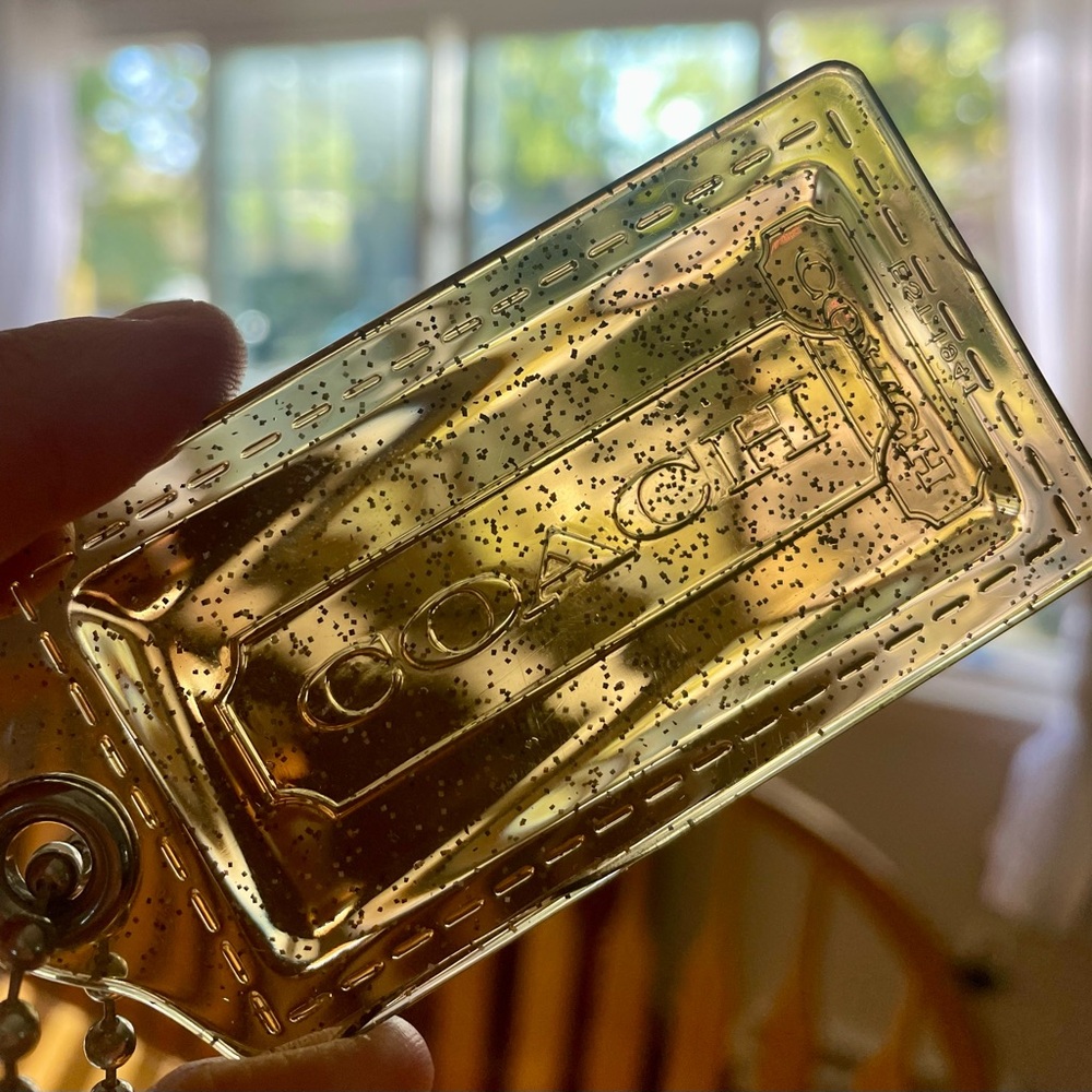 Beautiful sparkly Coach hangtag